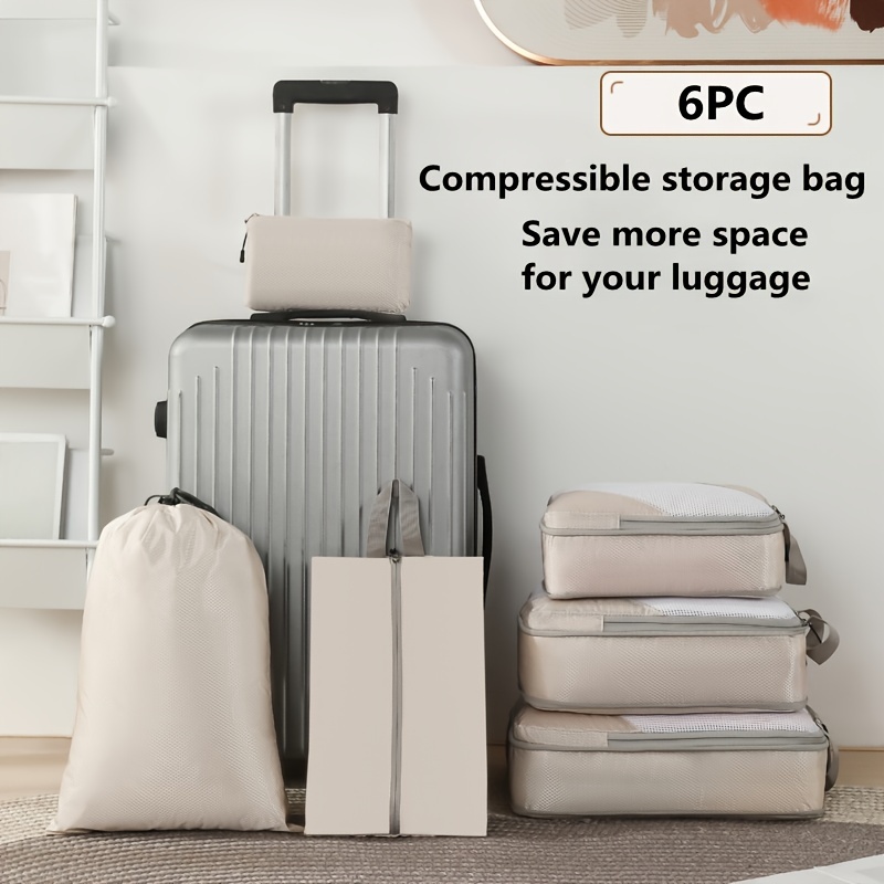 Compression Packing Cube Portable Travel Storage Bag Luggage - Temu