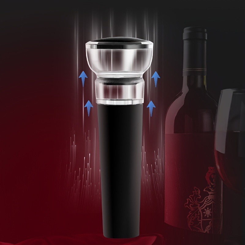 1pc Tappo per vino sottovuoto, tappi per bottiglie di vino in silicone  riutilizzabili con pompa a vuoto integrata, tappi per bottiglie di vino