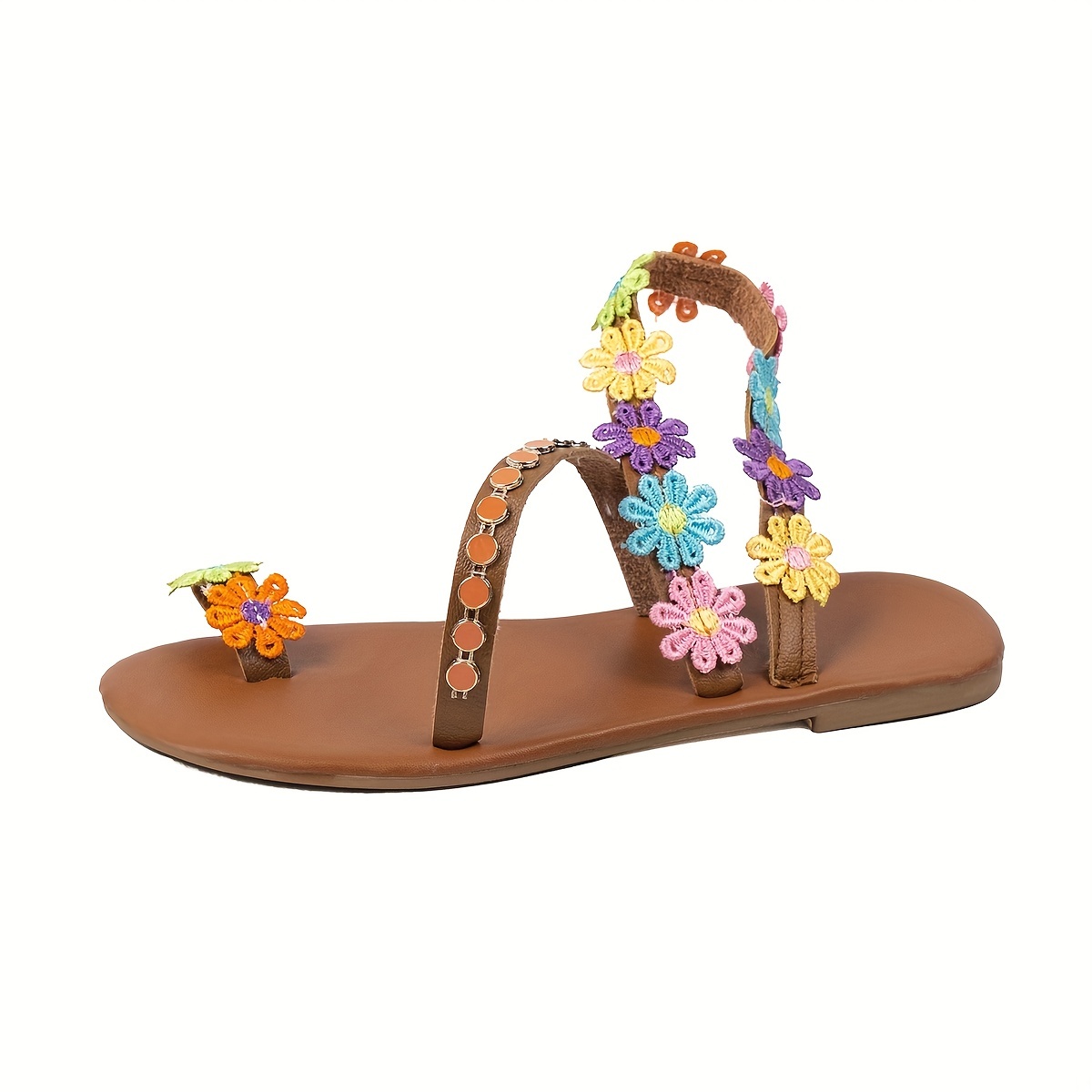 sandalias decoración flores mujer zapatos Temu Dominican Republic