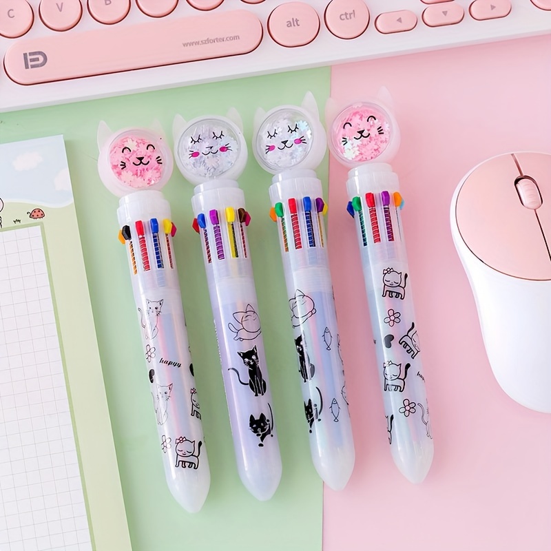Cartoon Ballpoint Pen, Multi Pen, Cute Multi-colour Pen, Stationery Gift,  School Supplies 