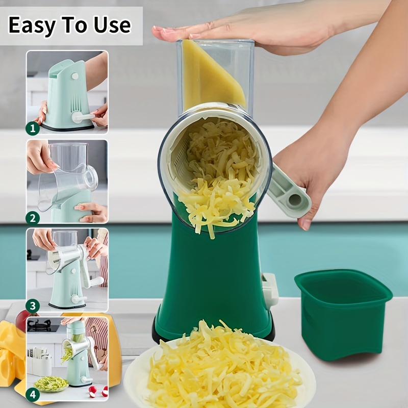 3 in 1 Rotary Cheese Grater With 6 Interchangeable Stainless - Temu