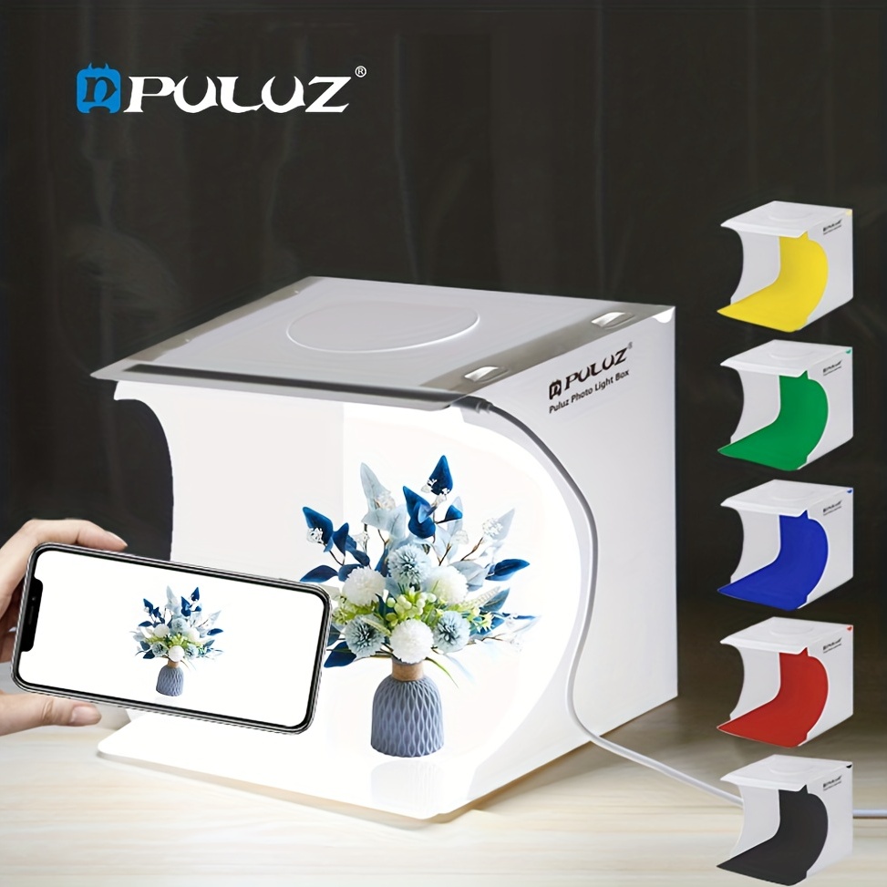 Mini Folding Lightbox Photography Photo Studio Softbox 2 Panel LED Light  Soft Box Photo Background Kit