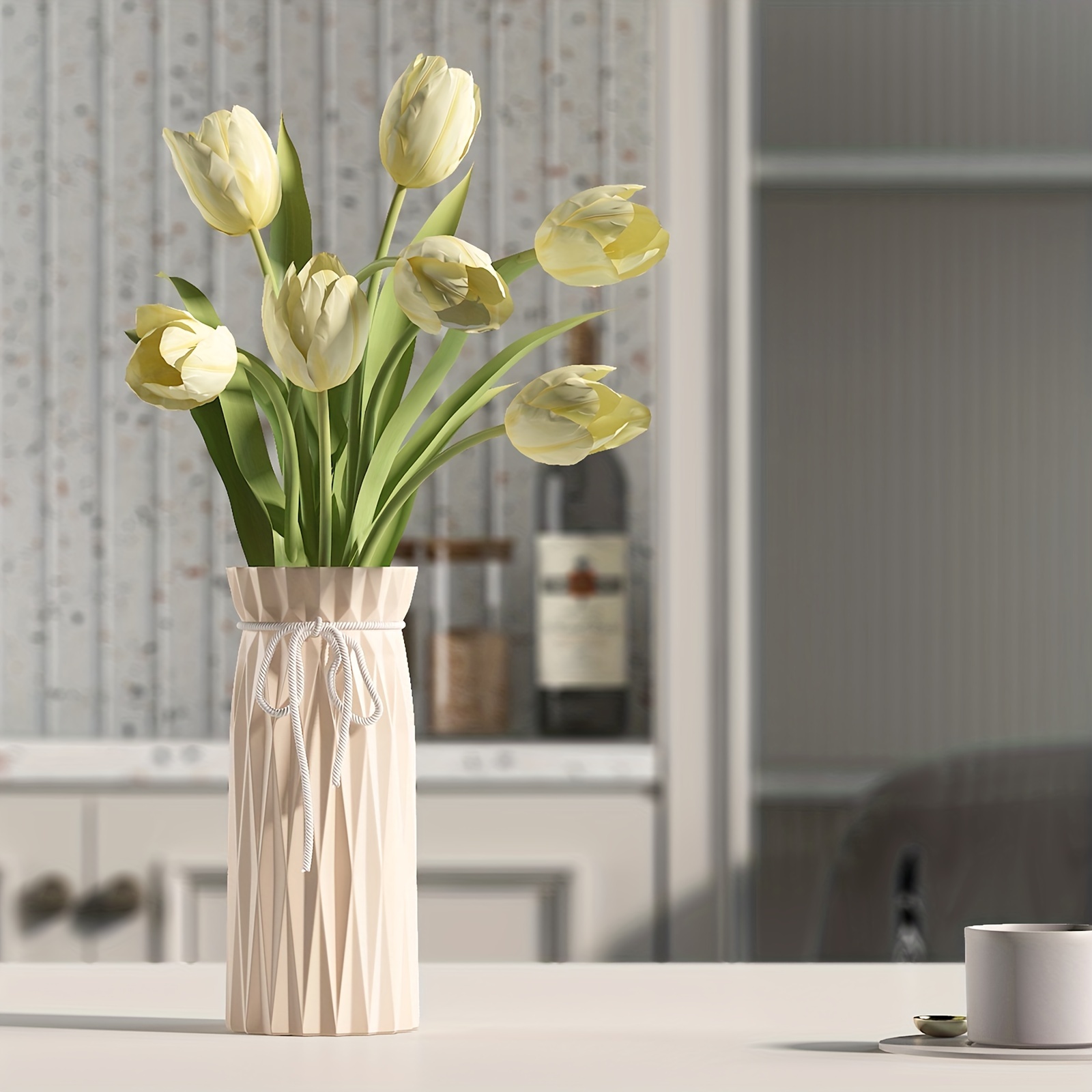  Ceramic Colorful Vase,Flower Vases Decorative for Centro De  Mesa De Comedor,Colorful Decor,Pastel Decor for Living Room（9.6''H ） : Home  & Kitchen