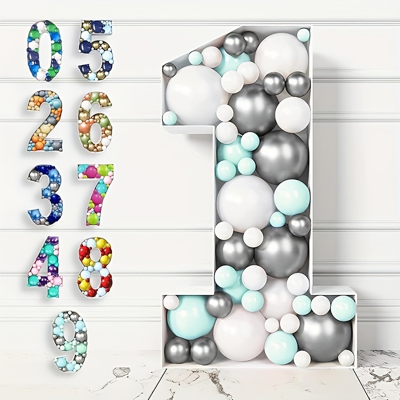 Letras números de globo Globos de letras de metal números gigantes globo de  cumpleaños telón de fondo baby shower evento fiesta telón de fondo globo  número 0-9 -  México