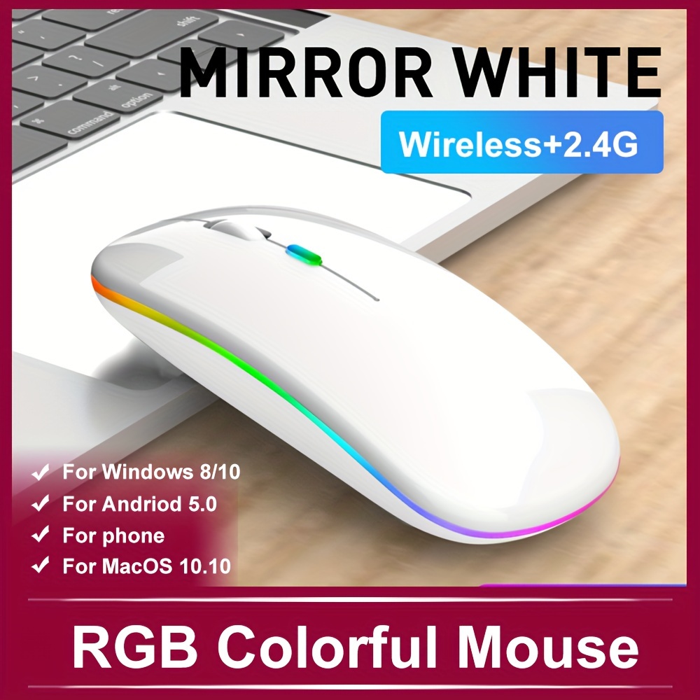 Top Wireless Miceergonomic Bluetooth Rgb Gaming Mouse - Silent