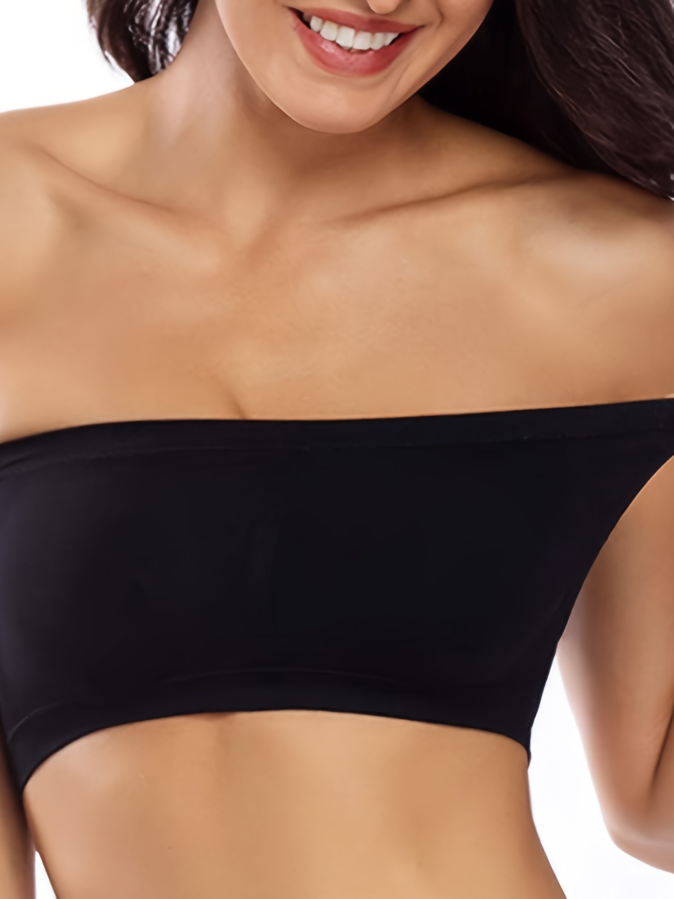 Small Pleats Strapless Wrap Chest Bras Cozy Casual Invisible