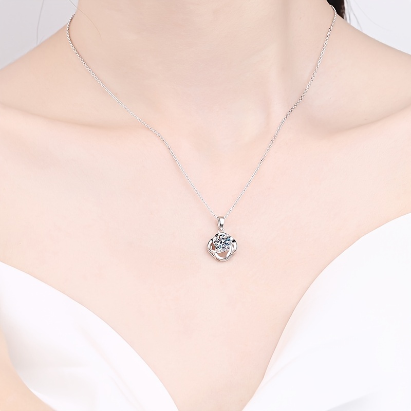Shop 0.5ct Moissanite Pendant Necklace for Women on Our Store
