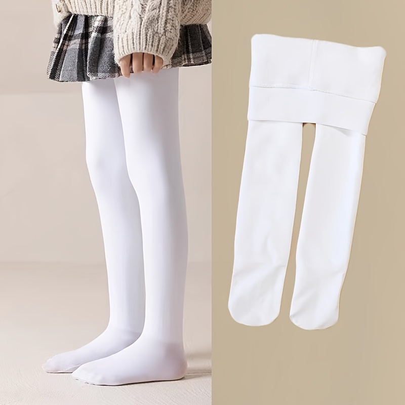  GLBS Mallas de invierno para bebé, medias blancas para recién  nacido, más leggings de terciopelo engrosamiento para niña, leggings para  bebés de 0 a 10 años (color: blanco, tamaño: grande) 