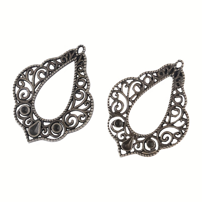 10 Pièces Alliage Double Face Antique Fleur Pendentifs Charmes Fabrication De Bijoux Accessoire