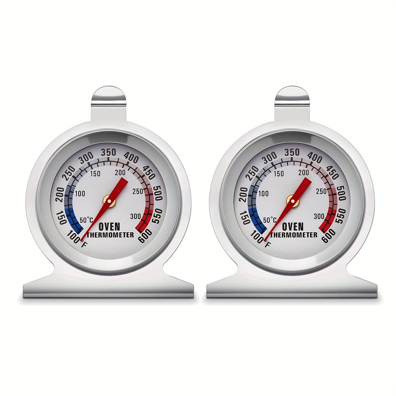 Oven Thermometer Stainless Steel Classic Stand Up Food Meat Temperature  Gauge US