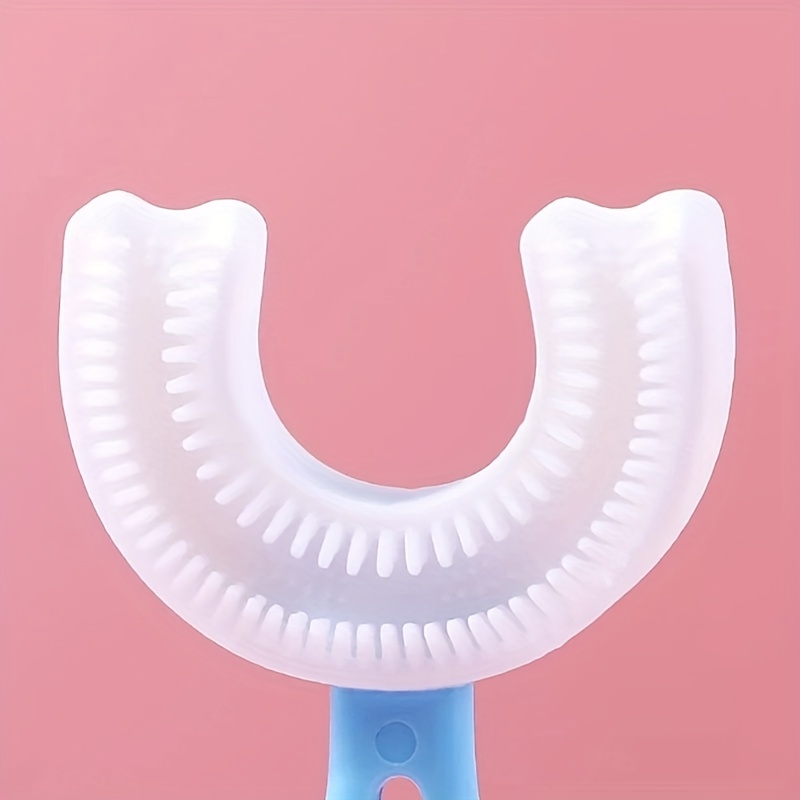 U Shaped Kids Toothbrush, Two Colors, Fun Design for Fast Brushing