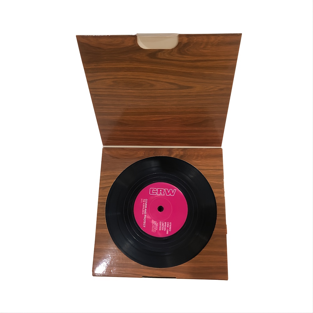 6pcs Set Record Design Coasters With Gift Box Vinyl Record - Temu