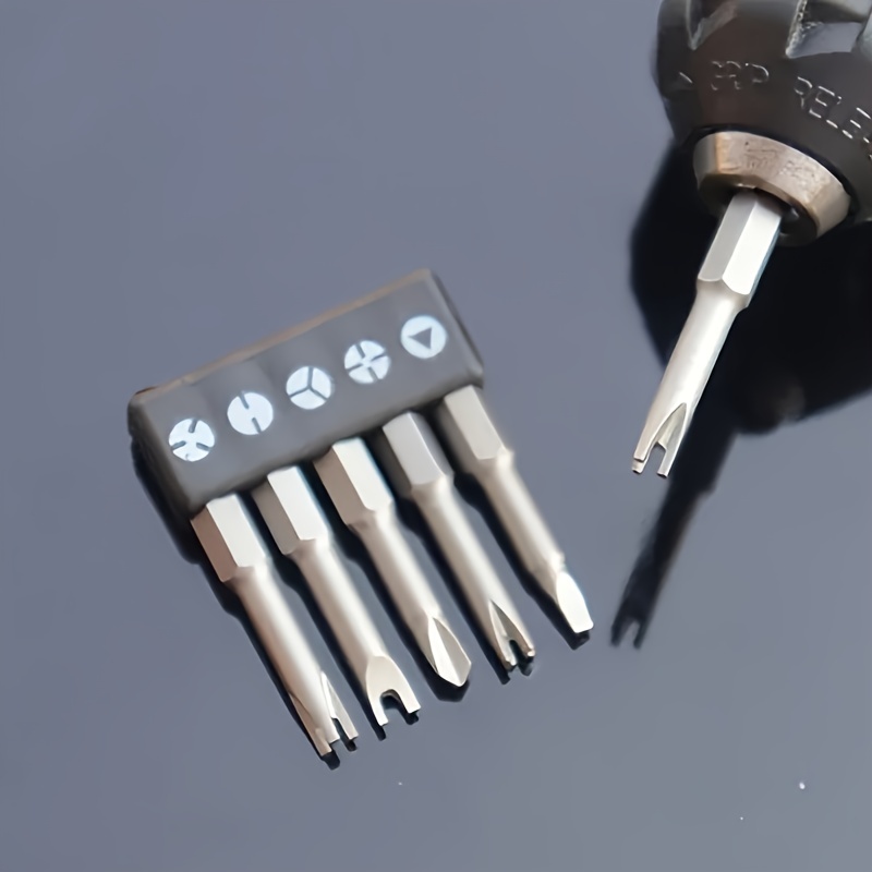 5pcs Special Shaped Screwdriver Set U-shaped Y-Type Triangle Inner Phillips Three Points Screwdriver Bit Tool