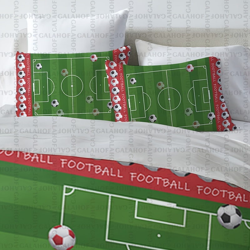 Soccer Field Duvet Cover Soccerball Grass Quilt Cover Bedding Set Soccer  Bedroom Decor 3D Bed Cover 