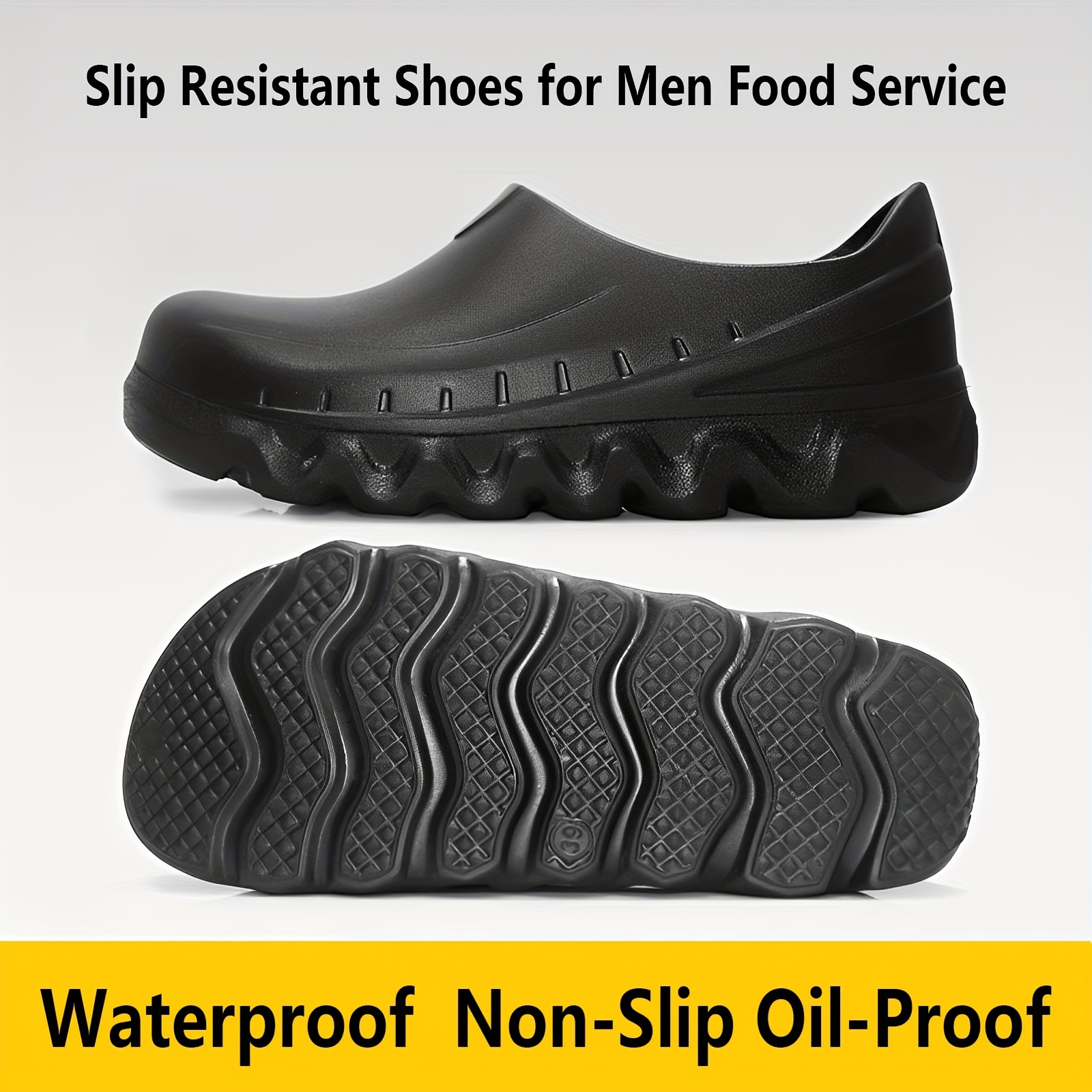 Zapatos de trabajo antideslizantes para mujer, zapatos antideslizantes para  servicio de alimentos, zapatos de chef