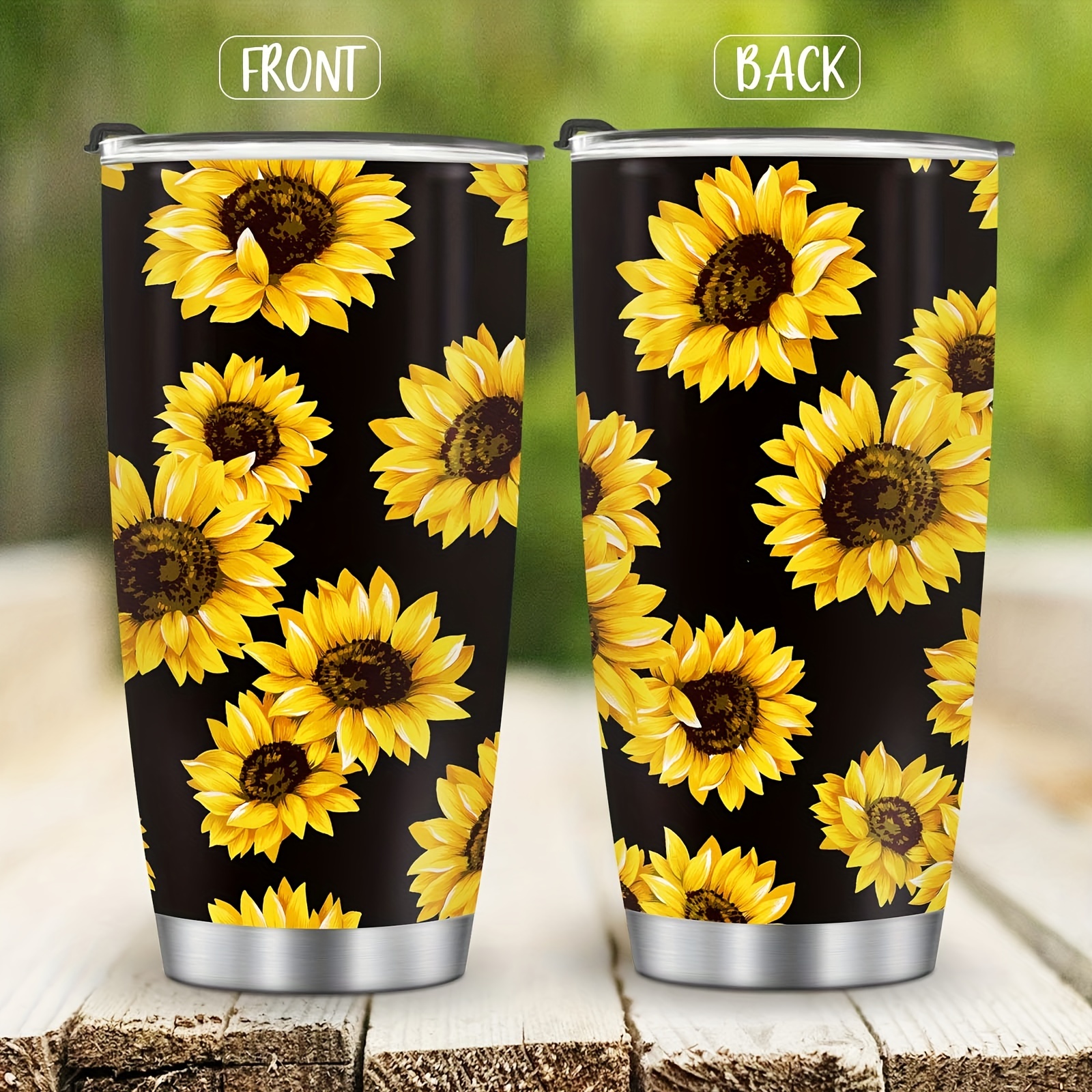 Sunflower Bee Hippie Personalized Stainless Steel Skinny Tumbler Bulk,  Double Wall Vacuum Slim Water Tumbler Cup With Lid, Reusable Metal Travel  Coffee Mug – Love Mine Gifts