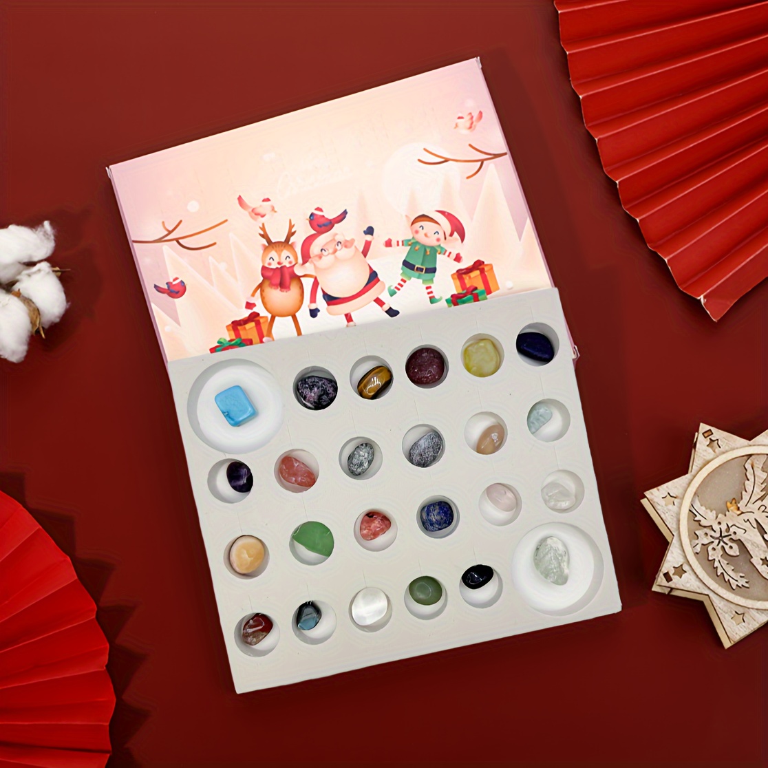 Christmas Advent Calendar Ore Blind Box 24 Natural Crystal - Temu