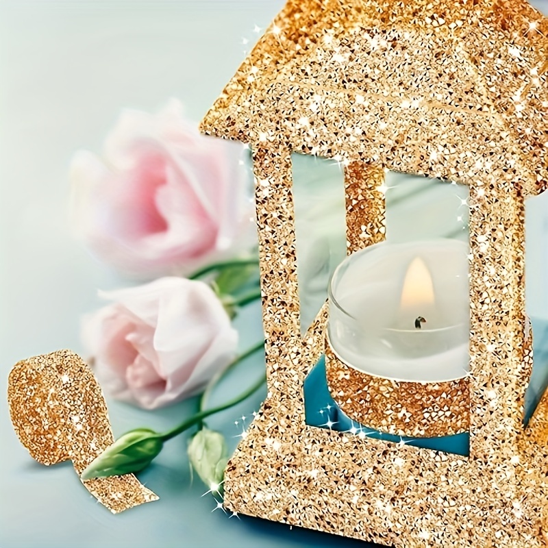  Cinta de cristales con diamantes de imitación de 2.7 metros,  para decoraciones de boda, pastel de cumpleaños, manualidades : Arte y  Manualidades