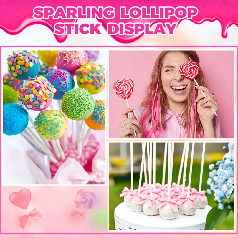 Yellow Paper Cake Pop and Lollipop Stick - Biodegradable - 6 x 5