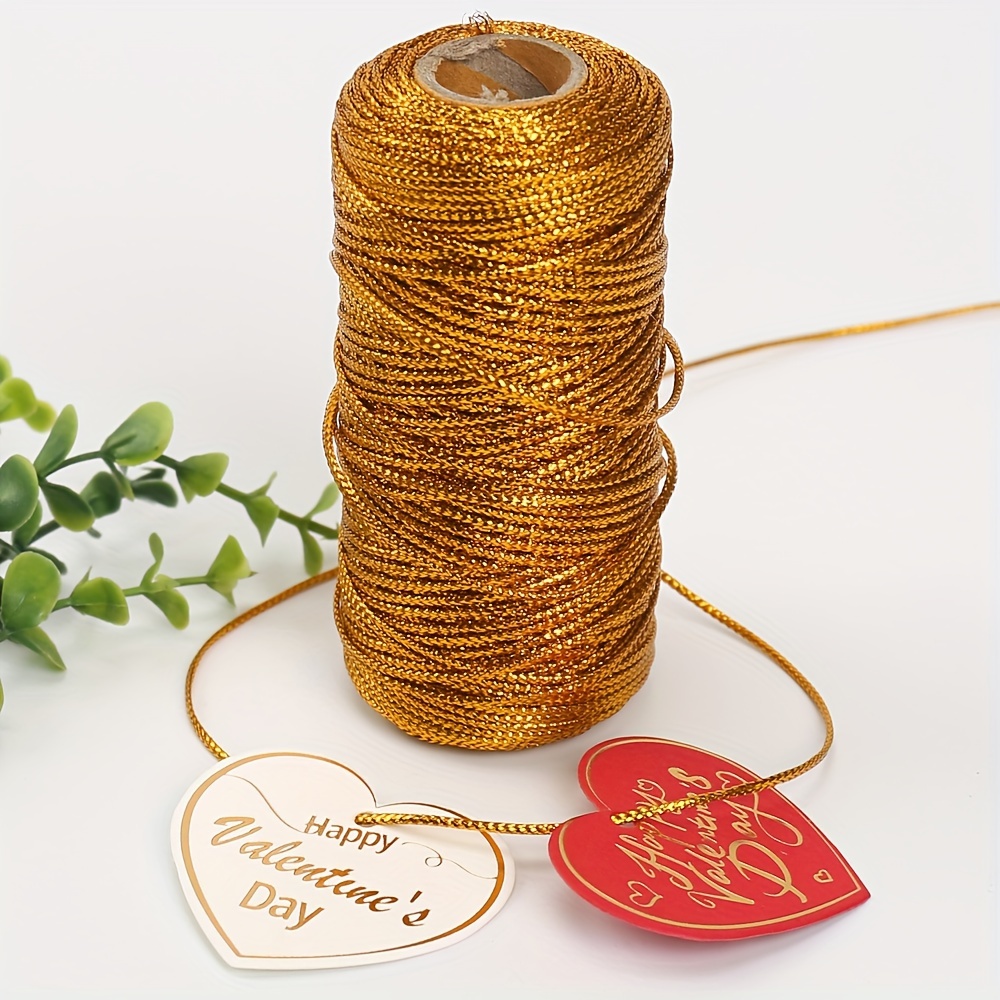 Decorative Metallic Bakers Twine Red Golden Silvery Wrapping - Temu