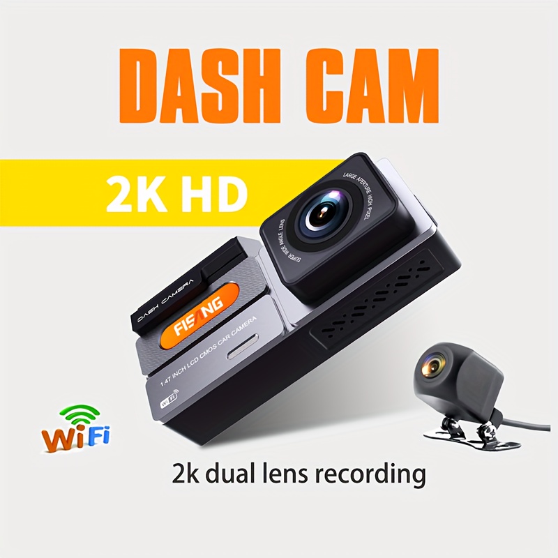 Firstscene 2K Wifi Hidden Wireless Car Dash Cam Camera Dual Lens QHD  Driving Video Recorder Camera