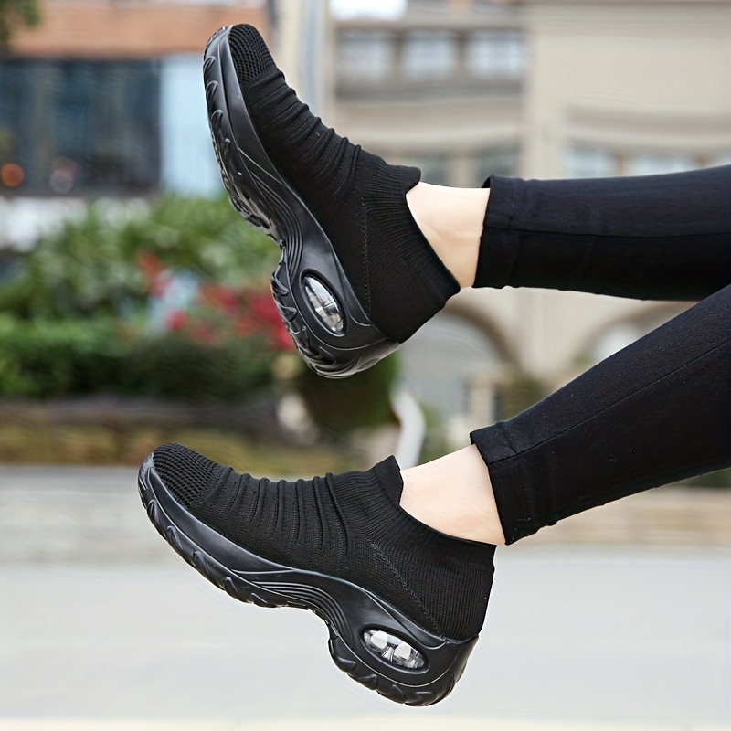 Socks Dance Sneakers for Women Knit Breathable Super Light Leather