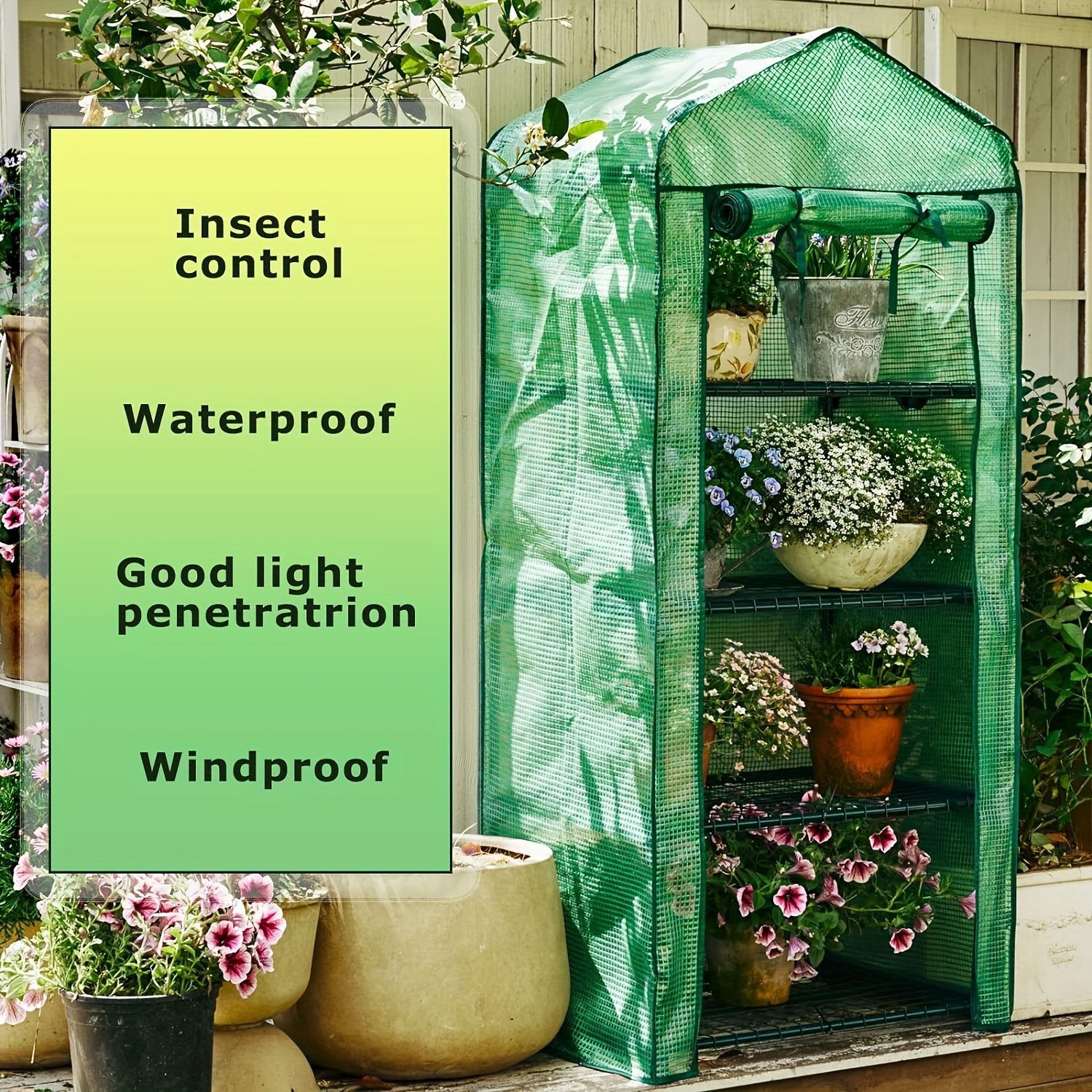 1 Pack Mini Invernadero Casa Verde Plantas Estante Soporte - Temu Chile