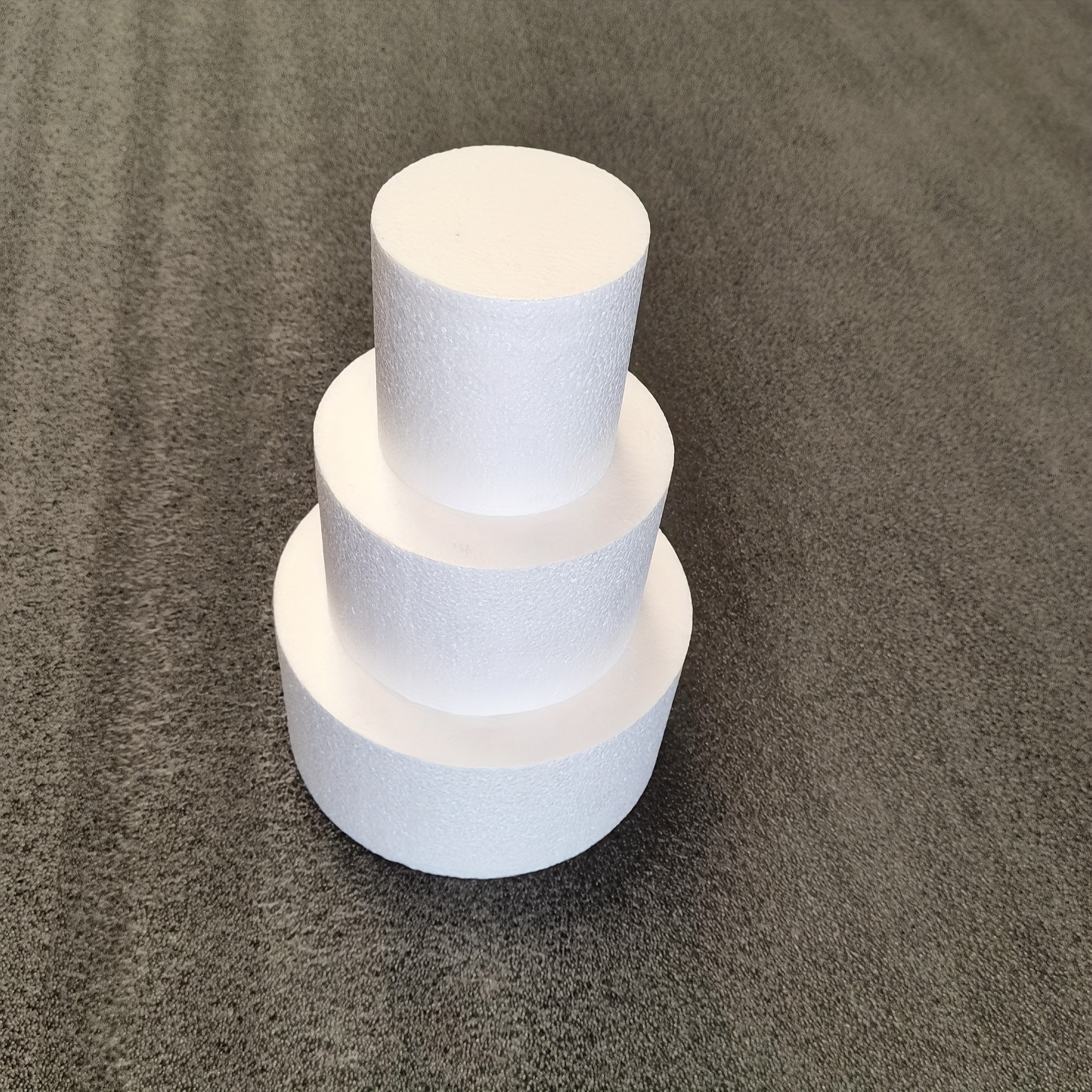 30 Pieces DIY Cylinder Shape Styrofoam Foam Material For Craft 120/90/63mm
