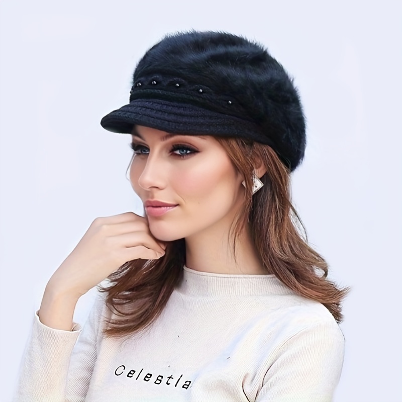 Gorro Invierno Esponjoso Mujer Gorro Felpa Cálido Gorros - Temu