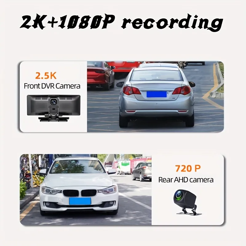 10インチタッチスクリーンカーポータブルワイヤレスカープレイディスプレイandroid Auto Airplay Ai音声制御2k+1080録画 ワイヤレスプロジェクションbt/wifi/fm 自動車 Temu Japan