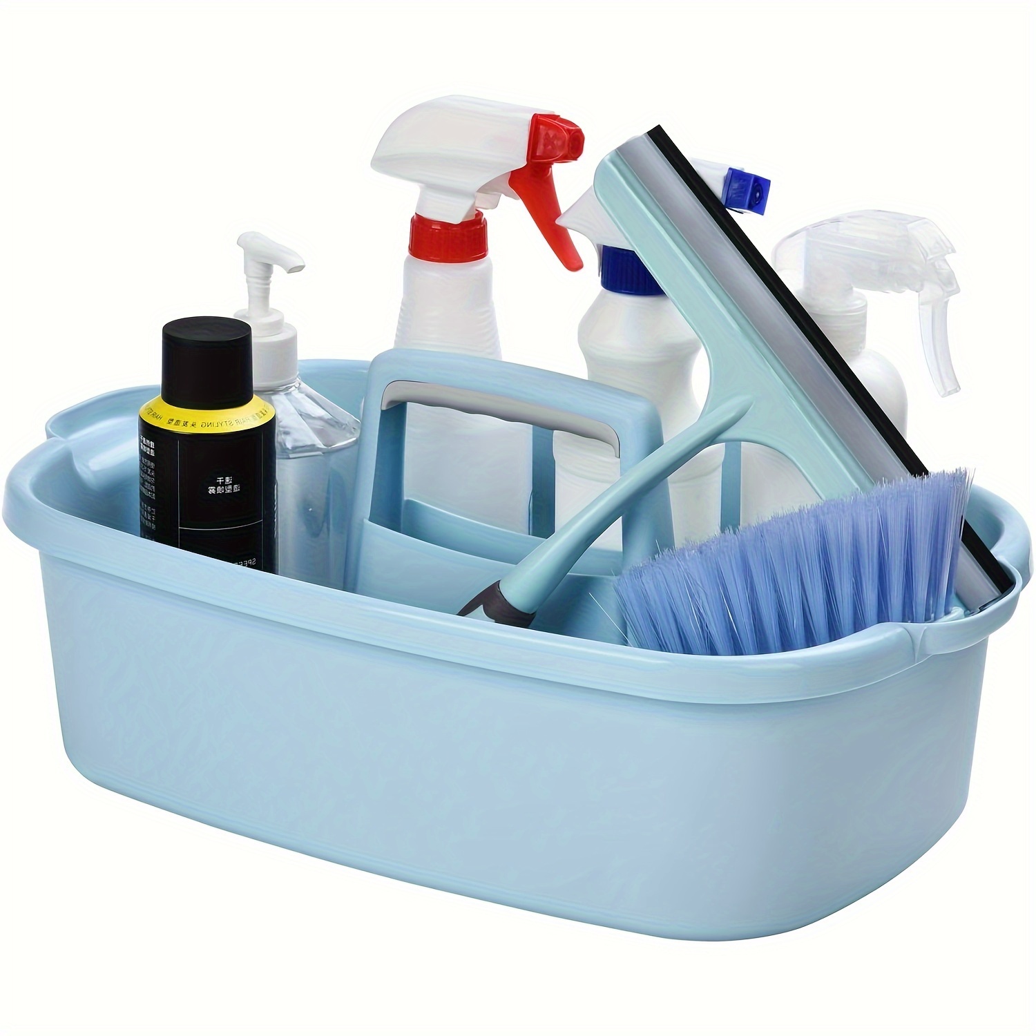 1pc Caja De Almacenamiento De Herramientas De Limpieza De Plástico Con  Rejillas Y Asas, Organizador De Almacenamiento Doméstico Para Baño,  Dormitorio