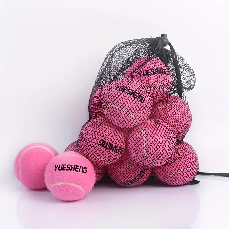 12pcs Balles De Tennis Avec Sac De Rangement En Maille, Pour L'entraînement  Des Débutants Avancés - Temu France
