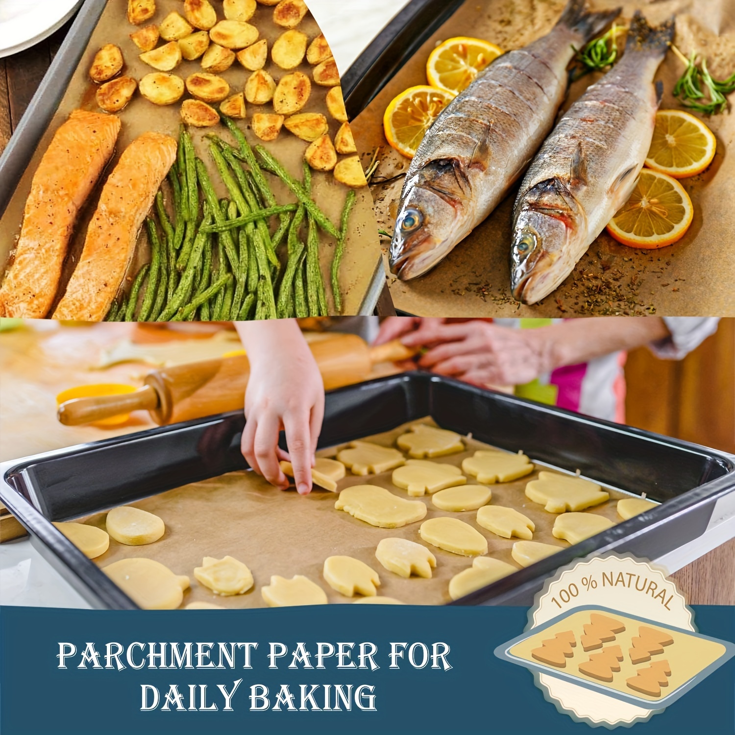 Parchment Paper Baking Sheets Non stick Precut - Temu