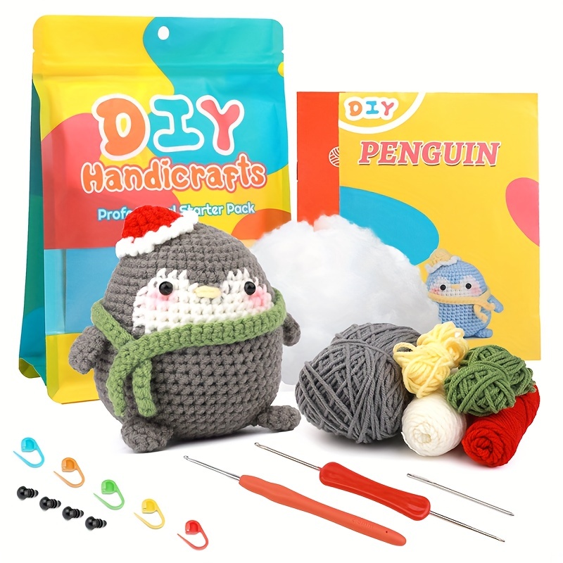 Diy Knitting Tools Yarn Set Beginner Crochet Yarn Starter - Temu