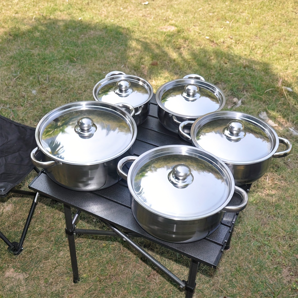 HexClad Set of Three Stainless Steel Mixing and Storage Bowls 