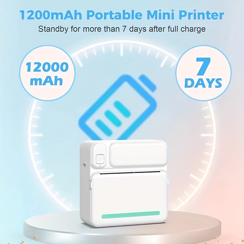 Seacanl Imprimante sans Encre, Mini imprimante de Poche Durable Petite  Portable légère Pratique pour Les étudiants pour la Photo pour Les employés  de