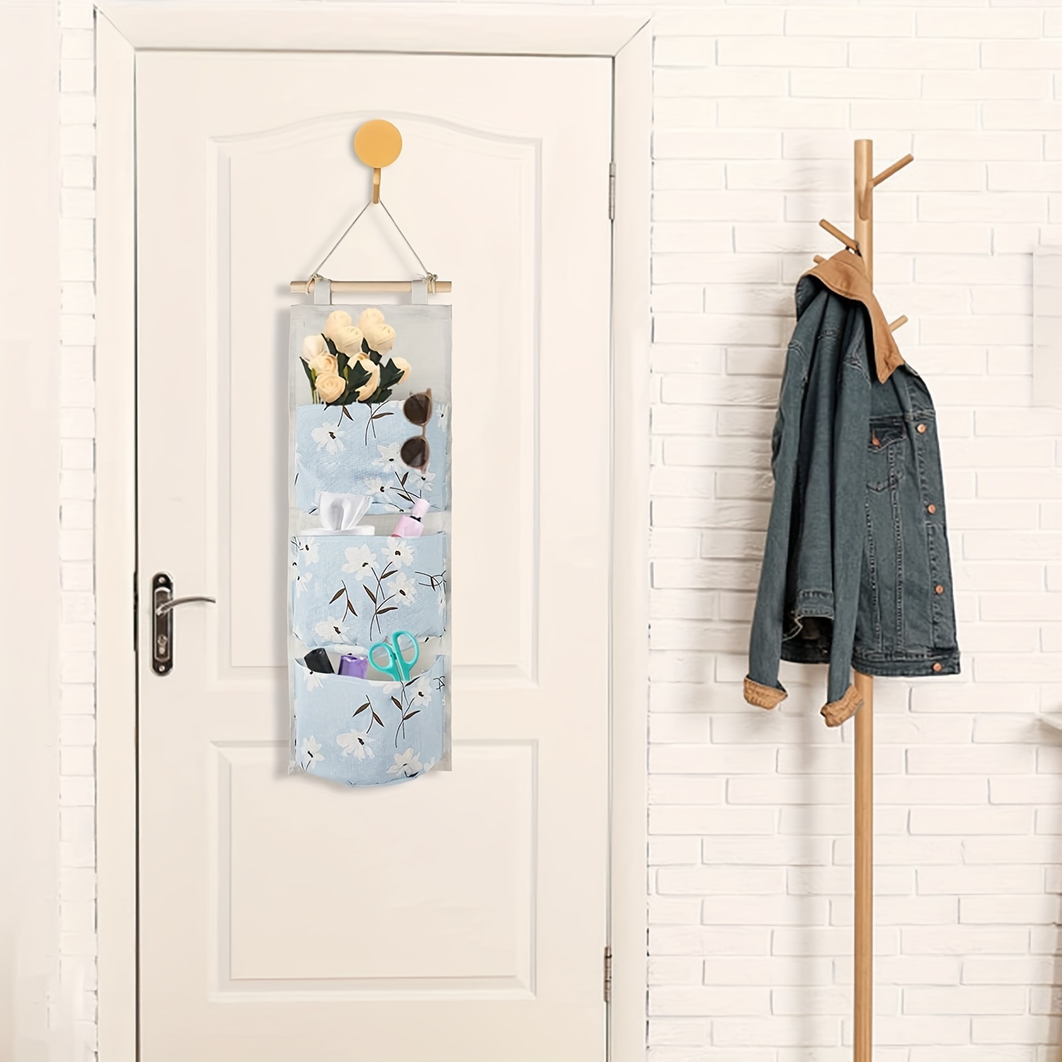 Wall Hanging Storage Bag Over The Door Organizer Waterproof - Temu