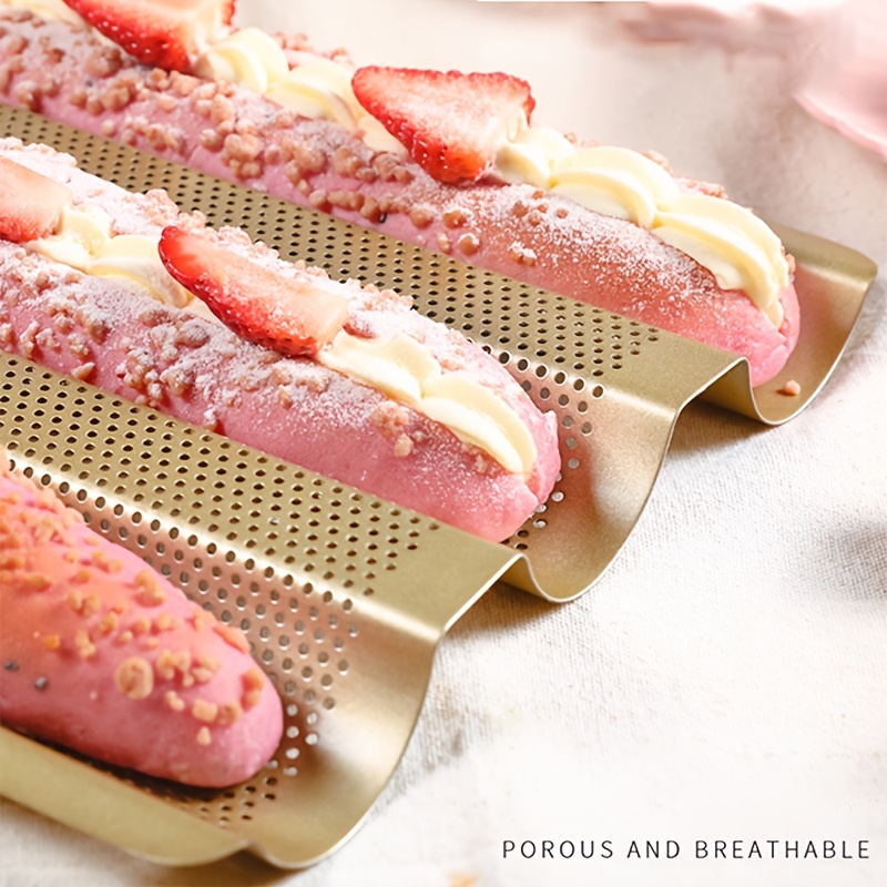 French Bread Stick Baking Tray Wave Toast Box Does Not Stick - Temu