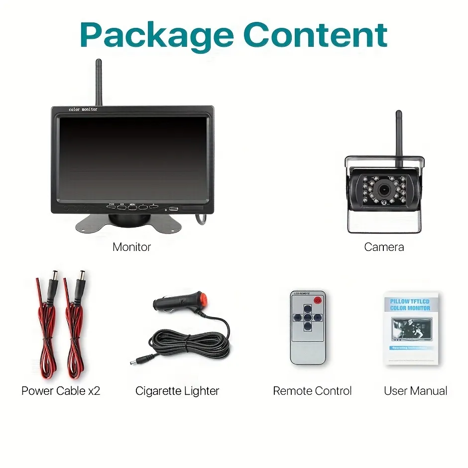 Digital Wireless Backup Camera Kit, 4.3inch TFT LCD Monitor  IP68 Waterpro（並行輸入品）