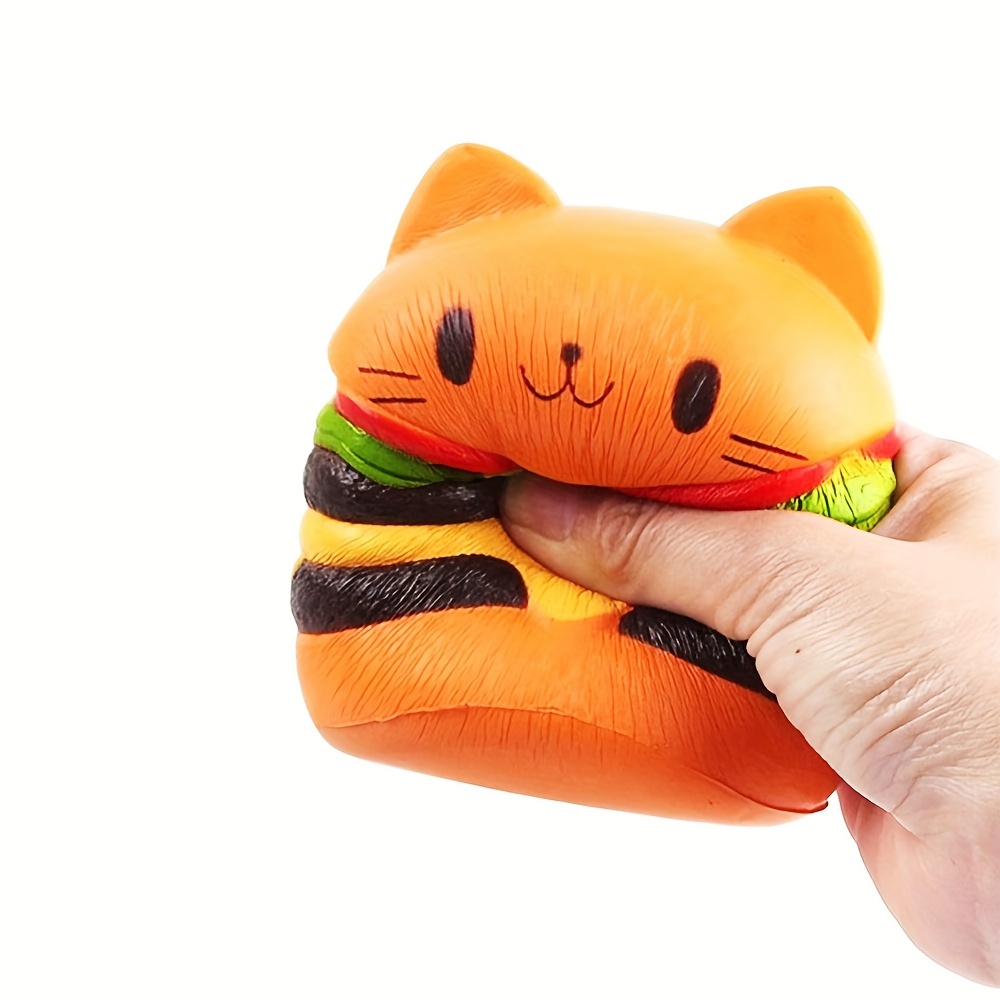 Squishy Hamburger Cat Simulation Food Pu Slow Rebound Temu