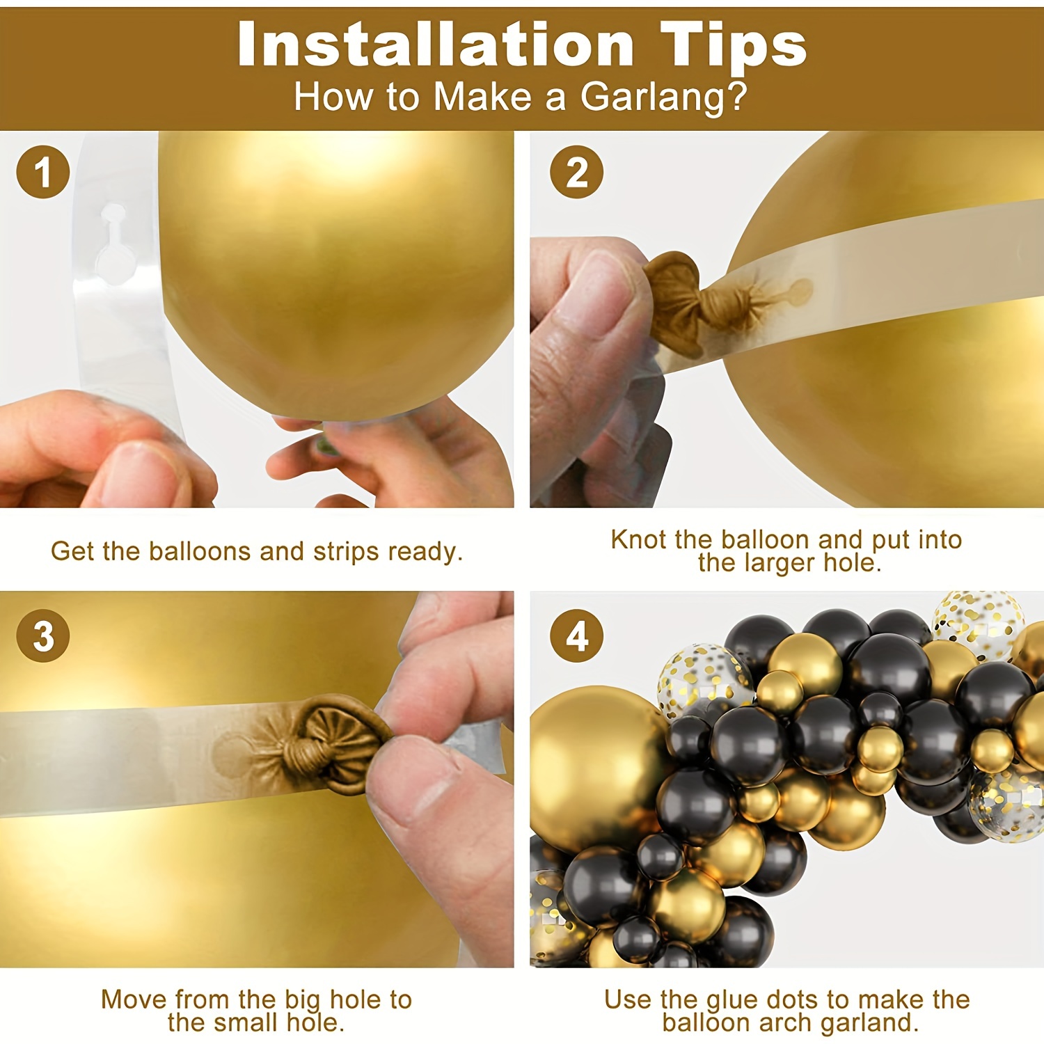 Golden Pearl Balloons With Glue Dots Confetti Balloons For - Temu