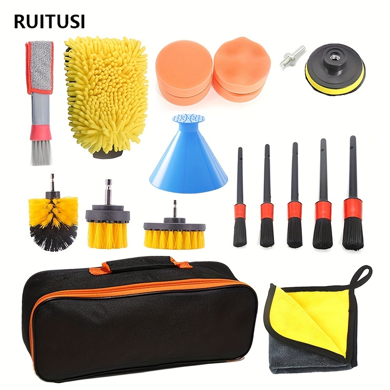 Ruitusi Detail Brush Set Rim Brush Wheel Scrubbing Cleaning - Temu