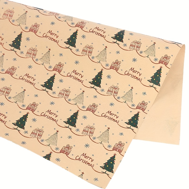 Christmas Wrapping Paper 50x70cm Xmas Elements Kraft Paper DIY