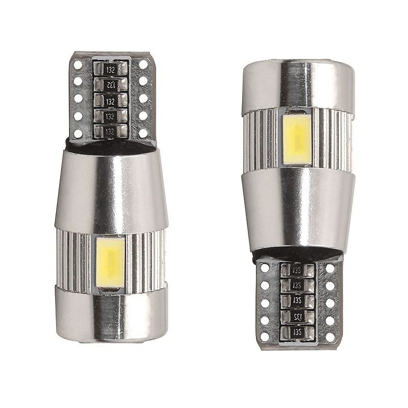 5pcs Car 5w5 Led Bulb T10 W5w Led Signal Light Canbus 12v 6000k Auto  Claerance Wedge Side Reverse Lamps 5630 6smd No Error-White: Buy Online at  Best Price in UAE 