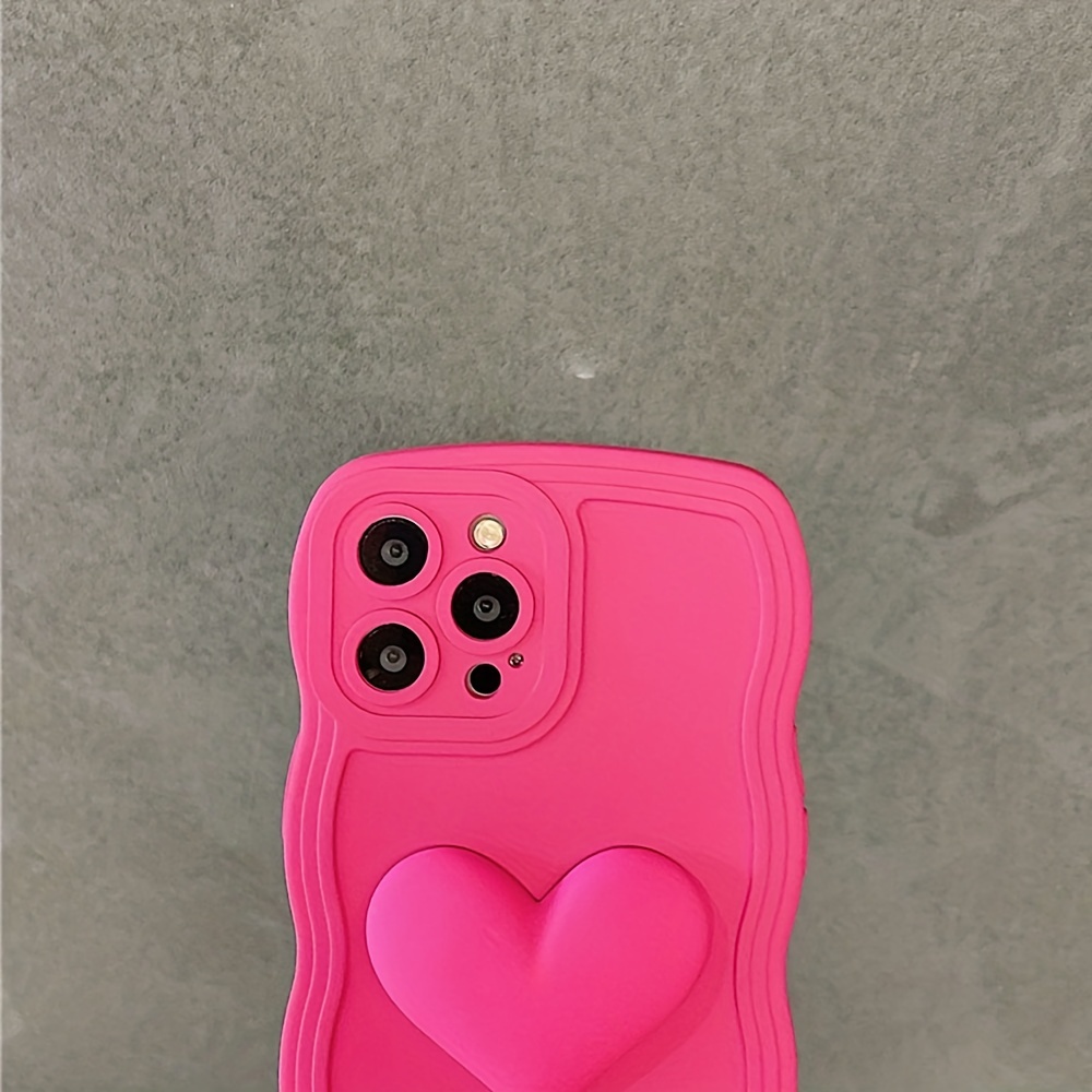 3D Heart Bubbles Pastel Pink Cute Trendy iPhone 12 Case Cover 