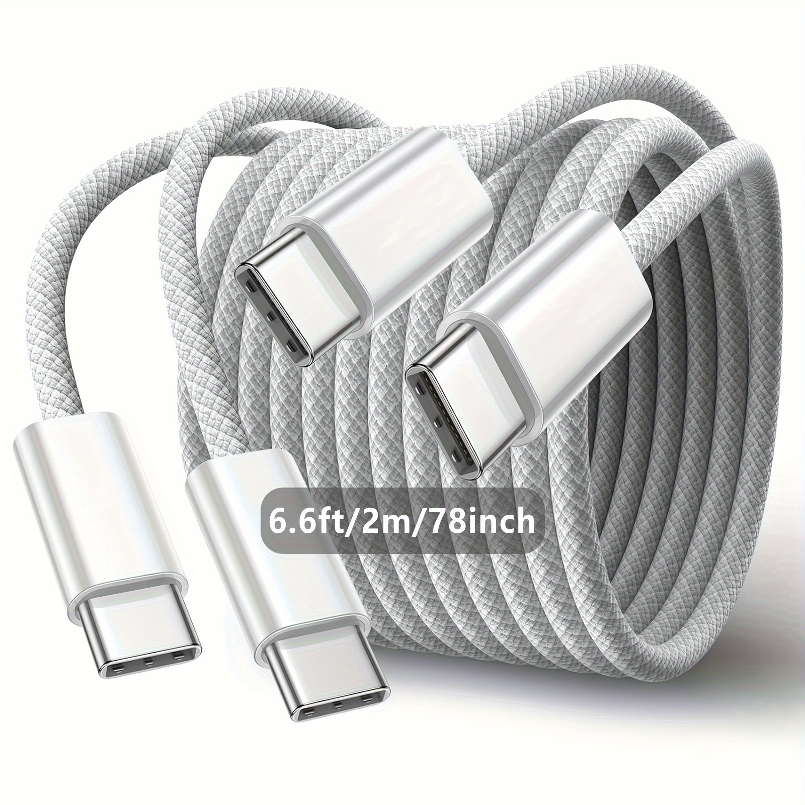  SOOPII 100W USB C to USB C Cable, 1FT Nylon Braided Type-C Cable  with LED Display for lPhone 15/15 Pro/15 Plus/15 Pro Max, MacBook Pro,  Samsung Galaxy S22/S10, Pixel, LG 