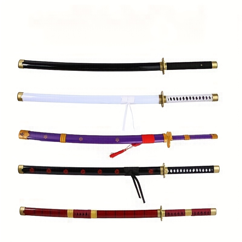 Roronoa Zoro-espada modelo de juguete, Katana samurái de simulación,  cuchillo de bambú, Arma de madera, accesorio de decoración de escritorio,  104CM, 1:1