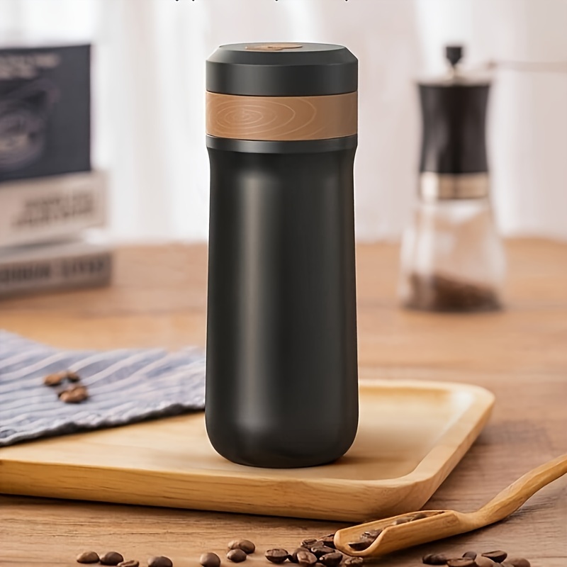 2-in-1 Stainless Steel With French Press System, Portable French Press  Travel Coffee Mug, Press Cup, Leak-proof Stainless Steel - Insulated Cup  High-looking Christmas Gift Portable Sta - Temu