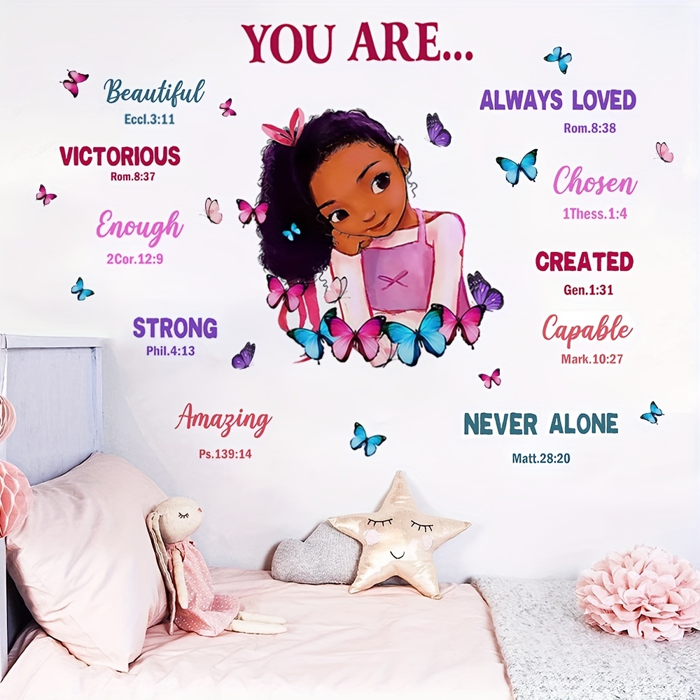 1pc Pink Pvc Mirror Sticker, 'you Look Cute As ' Confidence Slogan Wall  Decal Suitable For Bathroom, Dressing Table, Makeup Room, Living Room Decor