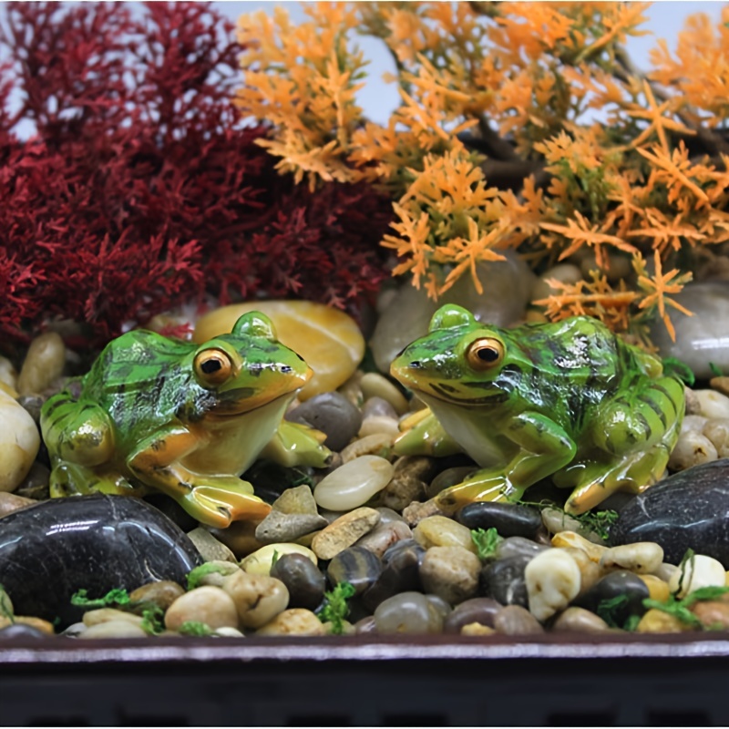 Cute Animal Figurines: Miniature Dog Frog For Home Desk Cake